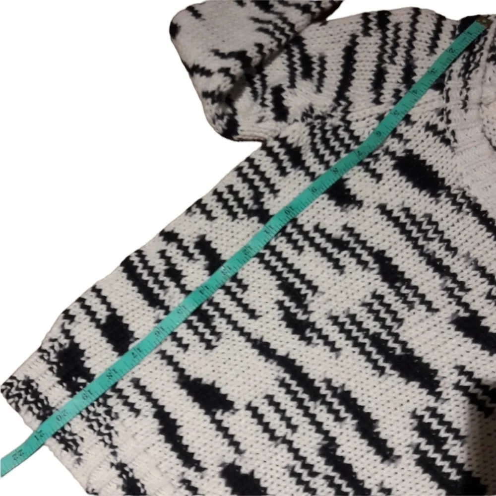 American eagle outfitters knit sweater navy cream size small petite - Picture 6 of 8